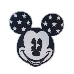 Mouse Black White Large Chenille Patch